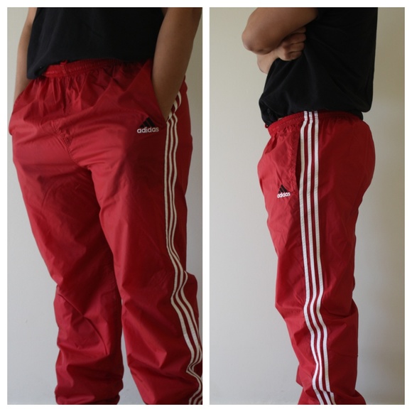 adidas Other - SOLD Adidas Vintage Striped Red Track Pants XL